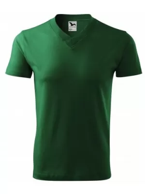Pánske tričko MALFINI V-NECK 102 FĽAŠKOVO ZELENÁ