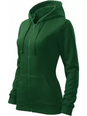 Dámska mikina MALFINI TRENDY ZIPPER 411 FĽAŠKOVO ZELENÁ