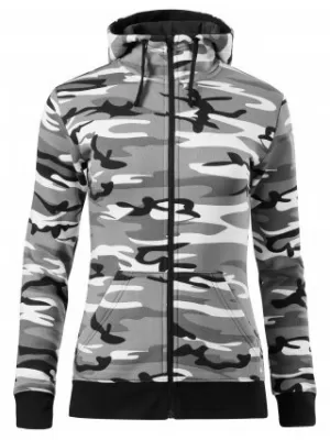Dámska mikina MALFINI CAMO ZIPPER C20 CAMOUFLAGE GRAY