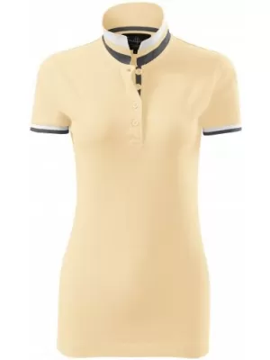 Dámske tričko s golierom MALFINI PREMIUM COLLAR UP 257 BOURBON VANILLA