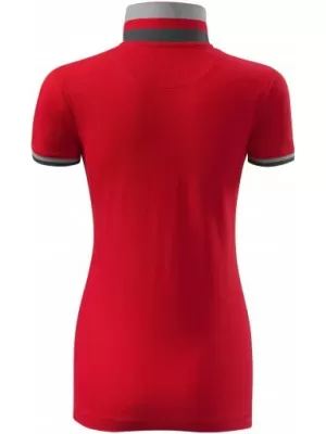 Dámske tričko s golierom MALFINI PREMIUM COLLAR UP 257 FORMULA RED
