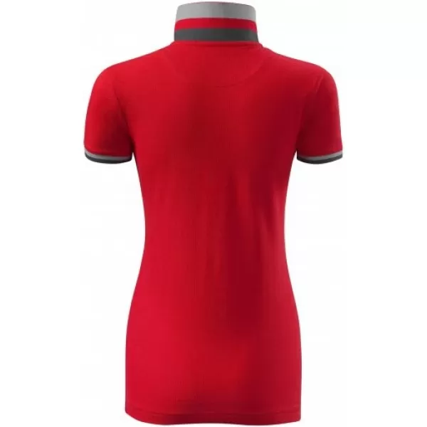  Dámske tričko s golierom MALFINI PREMIUM COLLAR UP 257 FORMULA RED 