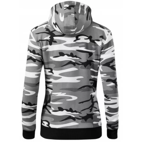  Dámska mikina MALFINI CAMO ZIPPER C20 CAMOUFLAGE GRAY 