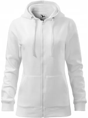 Dámska mikina MALFINI TRENDY ZIPPER 411 BIELA