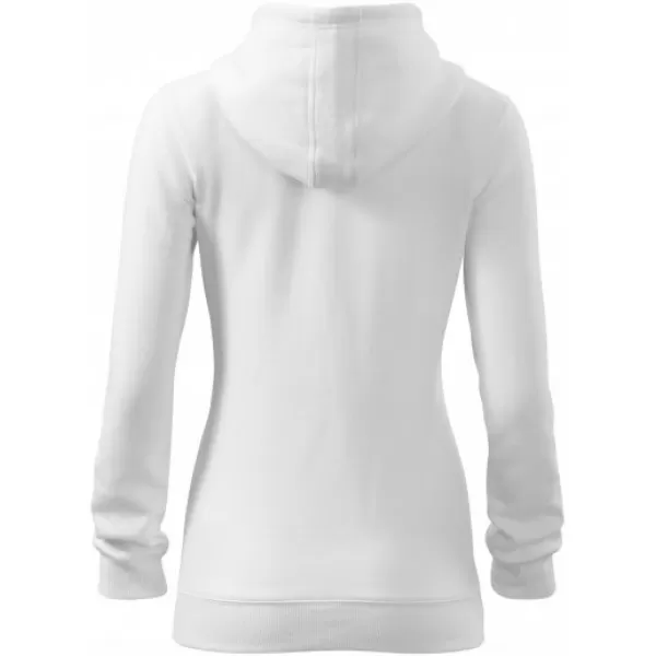  Dámska mikina MALFINI TRENDY ZIPPER 411 BIELA 