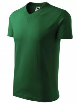Pánske tričko MALFINI V-NECK 102 FĽAŠKOVO ZELENÁ