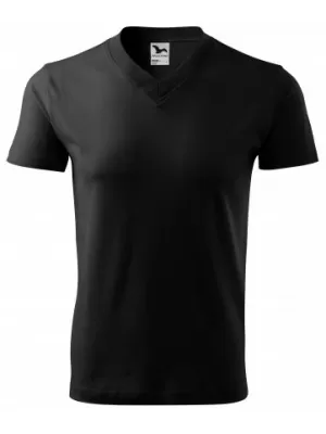 Pánske tričko MALFINI V-NECK 102 ČIERNA
