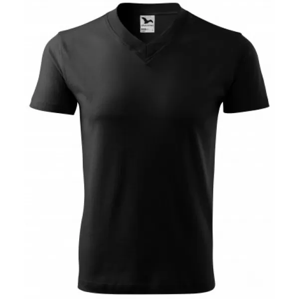  Pánske tričko MALFINI V-NECK 102 ČIERNA 