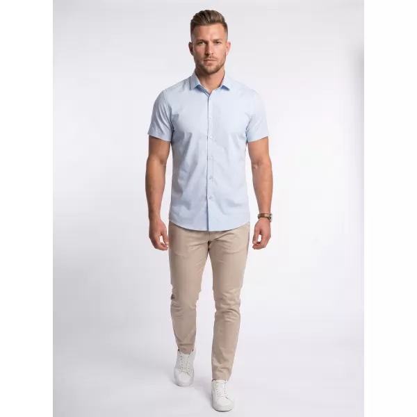  Pánska košeľa s krátkym rukávom MALFINI PREMIUM FLASH 260 LIGHT BLUE 