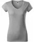 Dámske tričko MALFINI FIT V-NECK 162 TMAVO ŠEDÝ MELÍR