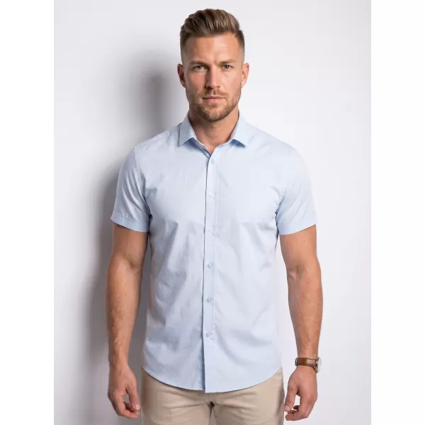  Pánska košeľa s krátkym rukávom MALFINI PREMIUM FLASH 260 LIGHT BLUE 