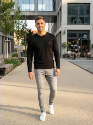 Pánsky sveter ALTISPORT KAMIQ MPLS096 ČIERNA