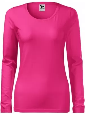 Dámske tričko s dlhým rukávom MALFINI SLIM 139 PURPUROVÁ