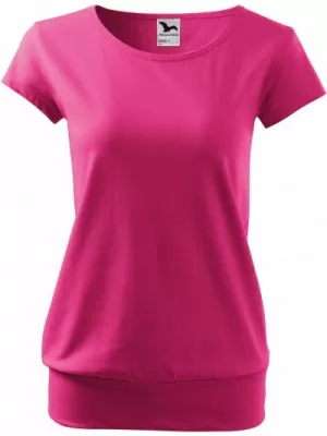 Dámske tričko MALFINI CITY 120 PURPUROVÁ