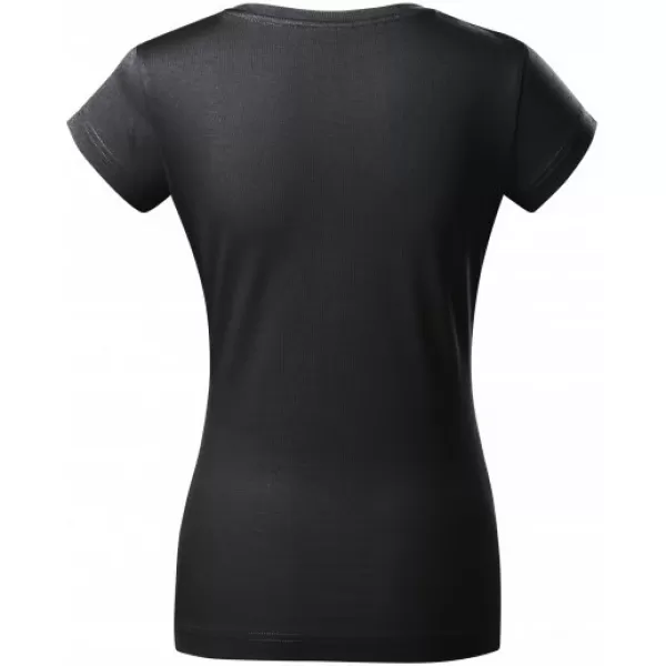  Dámske tričko MALFINI FIT V-NECK 162 EBONY GRAY 