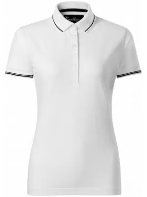 Dámske tričko s golierom MALFINI PREMIUM PERFECTION PLAIN 253 BIELA