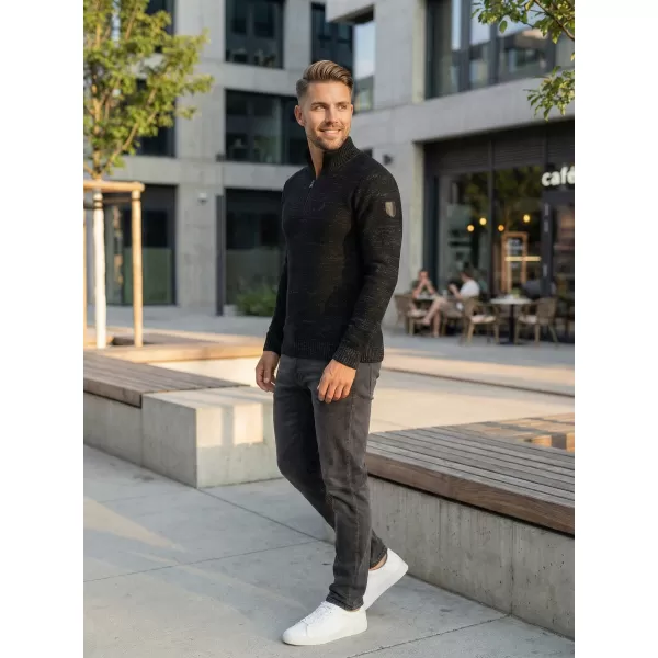  Pánsky sveter ALTISPORT básek MPLS094 ČIERNA 