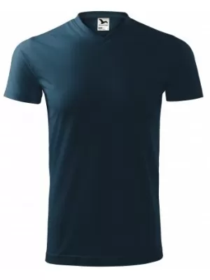 Pánske tričko MALFINI HEAVY V-NECK 111 NÁMORNÁ MODRÁ
