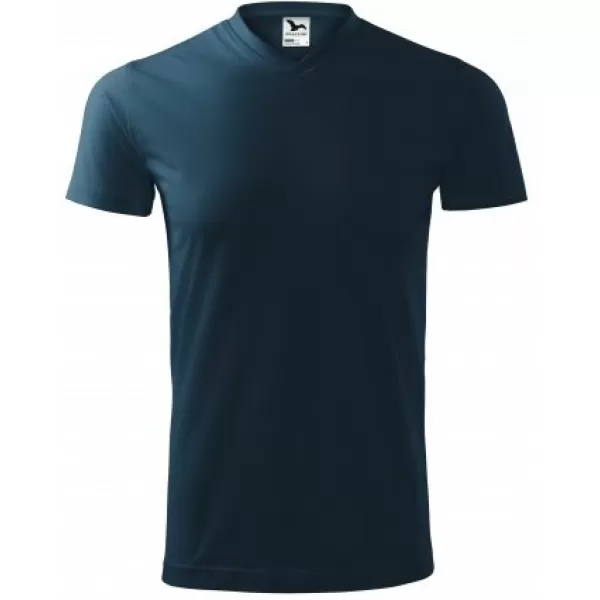  Pánske tričko MALFINI HEAVY V-NECK 111 NÁMORNÁ MODRÁ 