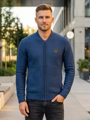 Pánsky sveter ALTISPORT ZINAJ MPLS093 TMAVO MODRÁ