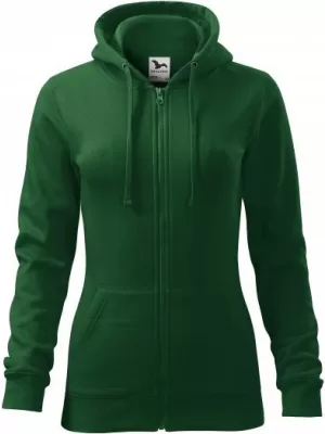 Dámska mikina MALFINI TRENDY ZIPPER 411 FĽAŠKOVO ZELENÁ