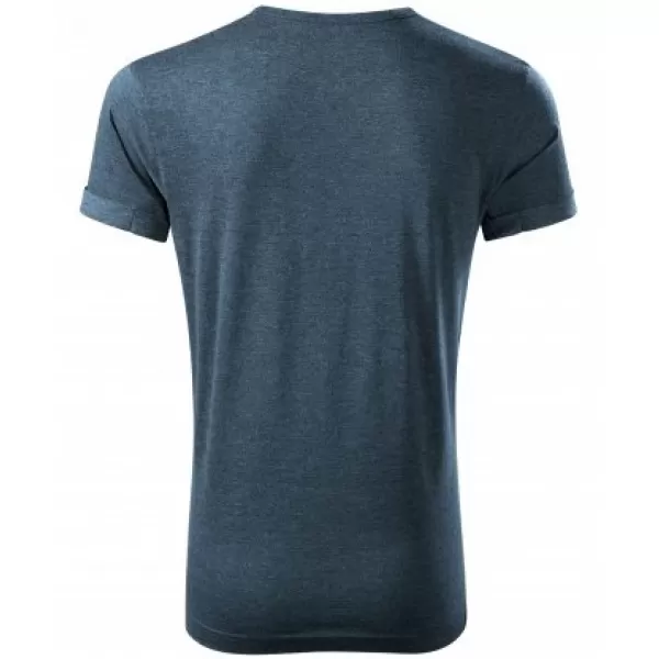  Pánske tričko MALFINI FUSION 163 TMAVÝ DENIM MELÍR 