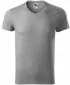Pánske tričko MALFINI SLIM FIT V-NECK 146 TMAVO ŠEDÝ MELÍR