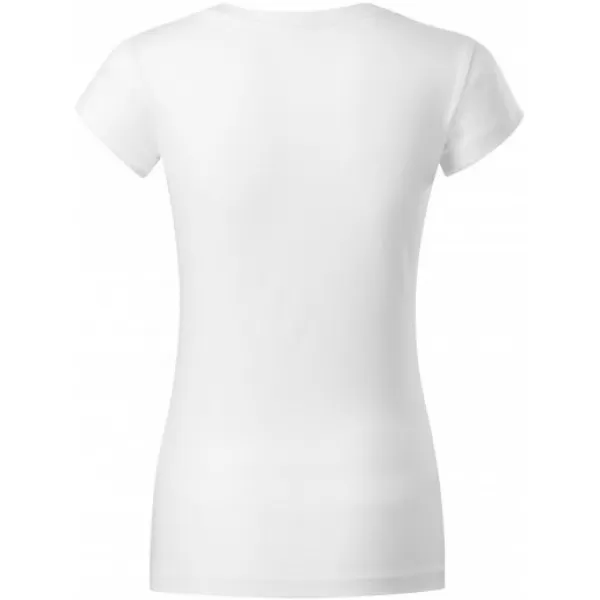  Dámske tričko MALFINI FIT V-NECK 162 BIELA 
