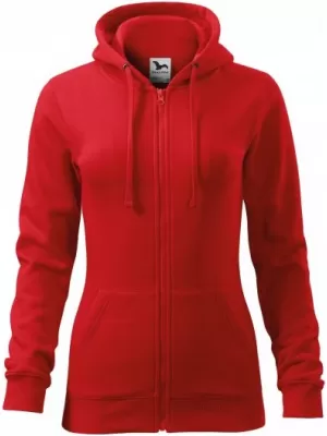 Dámska mikina MALFINI TRENDY ZIPPER 411 ČERVENÁ