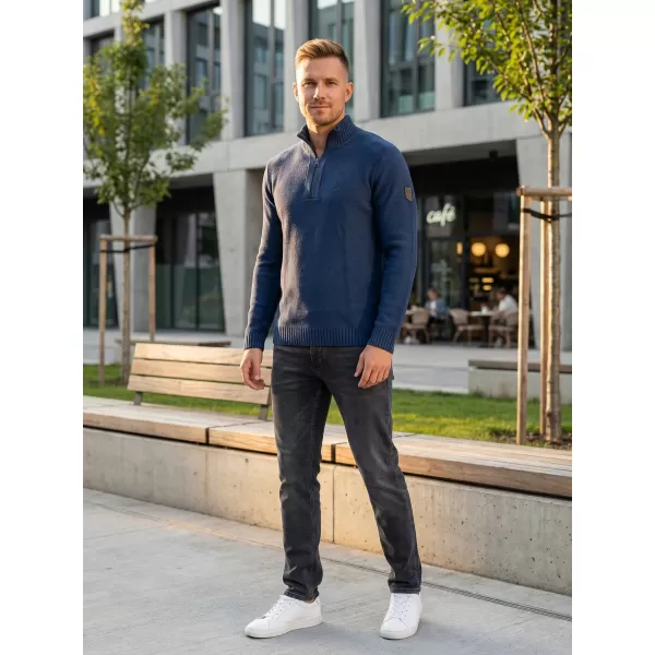  Pánsky sveter ALTISPORT básek MPLS094 TMAVO MODRÁ 
