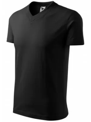Pánske tričko MALFINI V-NECK 102 ČIERNA