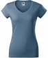 Dámske tričko MALFINI FIT V-NECK 162 DENIM