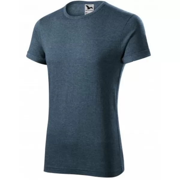  Pánske tričko MALFINI FUSION 163 TMAVÝ DENIM MELÍR 