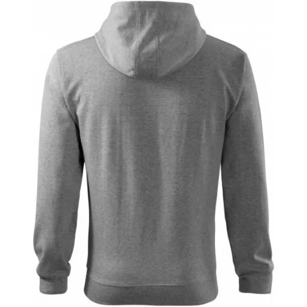 Pánska mikina MALFINI TRENDY ZIPPER 410 TMAVO ŠEDÝ MELÍR 