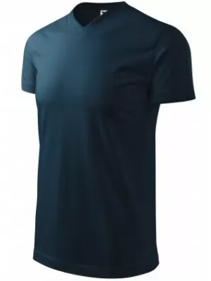 Pánske tričko MALFINI HEAVY V-NECK 111 NÁMORNÁ MODRÁ