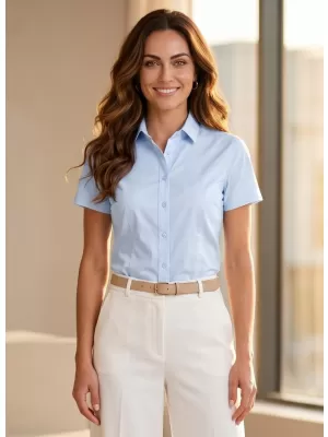 Dámska košeľa s krátkym rukávom MALFINI PREMIUM FLASH 261 LIGHT BLUE