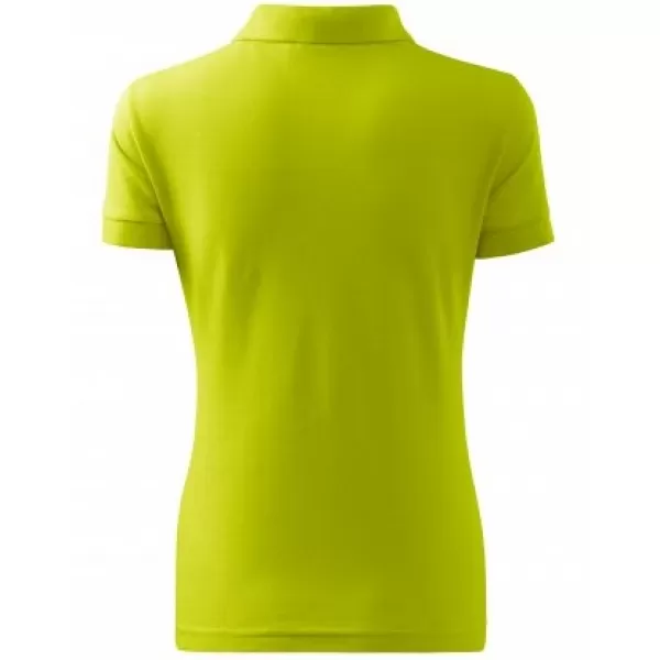  Dámske tričko s golierom MALFINI COTTON 213 LIMETKOVÁ 