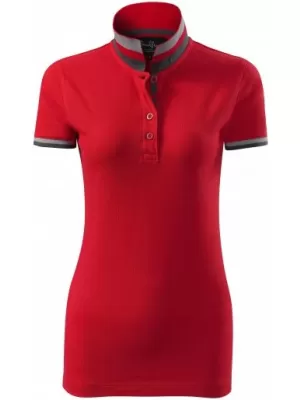 Dámske tričko s golierom MALFINI PREMIUM COLLAR UP 257 FORMULA RED