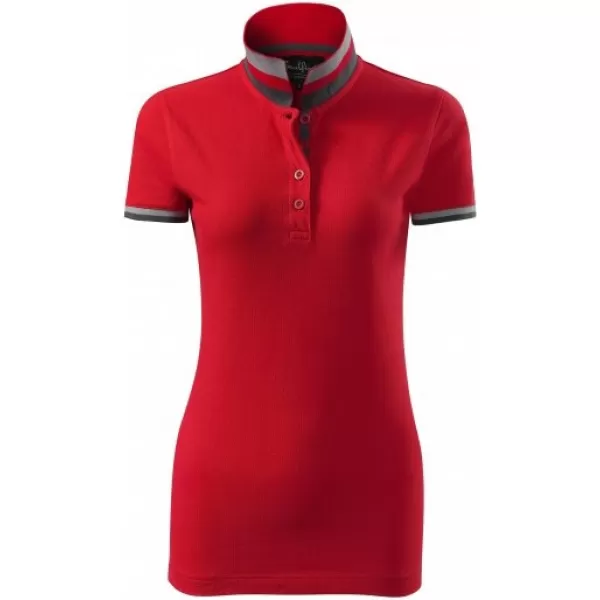  Dámske tričko s golierom MALFINI PREMIUM COLLAR UP 257 FORMULA RED 