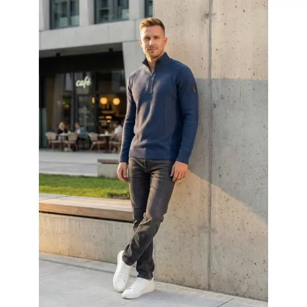  Pánsky sveter ALTISPORT básek MPLS094 TMAVO MODRÁ 