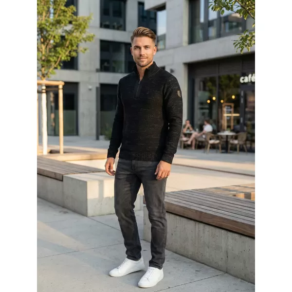  Pánsky sveter ALTISPORT básek MPLS094 ČIERNA 
