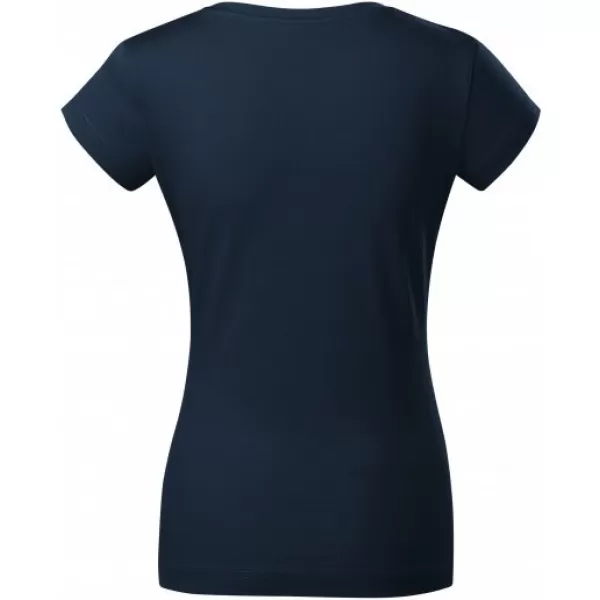  Dámske tričko MALFINI FIT V-NECK 162 NÁMORNÁ MODRÁ 