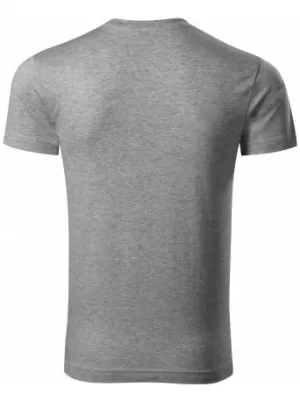 Pánske tričko MALFINI SLIM FIT V-NECK 146 TMAVO ŠEDÝ MELÍR