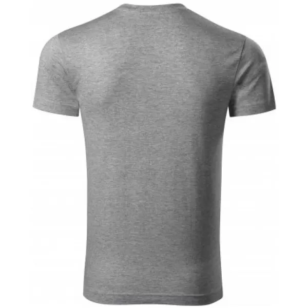  Pánske tričko MALFINI SLIM FIT V-NECK 146 TMAVO ŠEDÝ MELÍR 