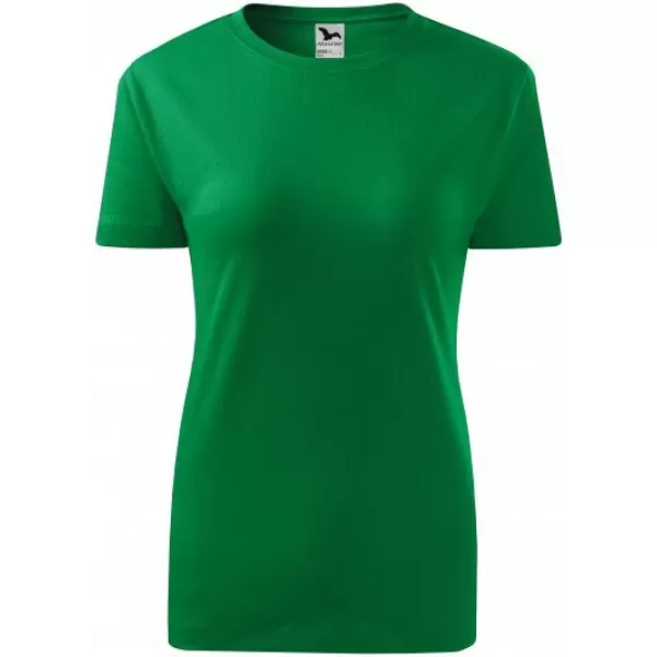  Dámske tričko MALFINI CLASSIC NEW 133 STREDNE ZELENÁ 