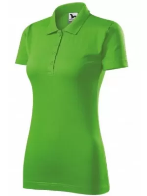 Dámske tričko s golierom MALFINI SINGLE J. 223 APPLE GREEN