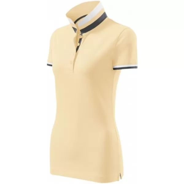  Dámske tričko s golierom MALFINI PREMIUM COLLAR UP 257 BOURBON VANILLA 