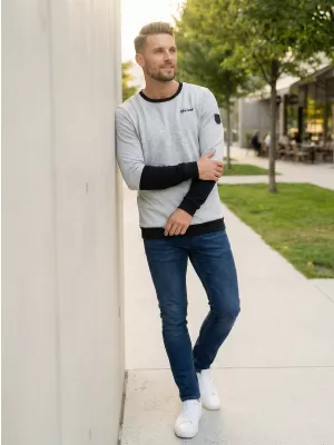 Pánska mikina ALTISPORT ZORION MPLS088 SVETLO ŠEDÁ