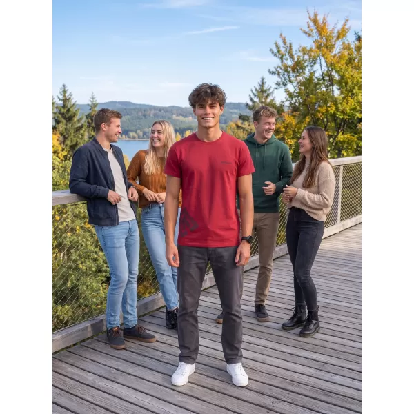  Pánske tričko ALTISPORT ALM013129 MARLBORO ČERVENÁ 