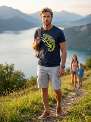 Pánské triko ALTISPORT CARRYOVER ALM017129 NÁMOŘNÍ MODRÁ